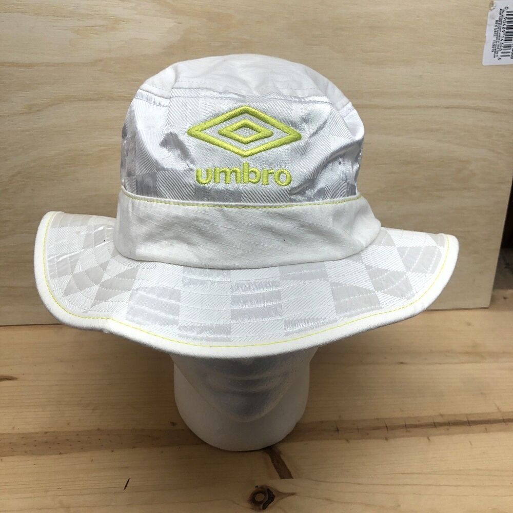 Umbro Bucket Hat White OSFM Embroidered Adult Lightweight